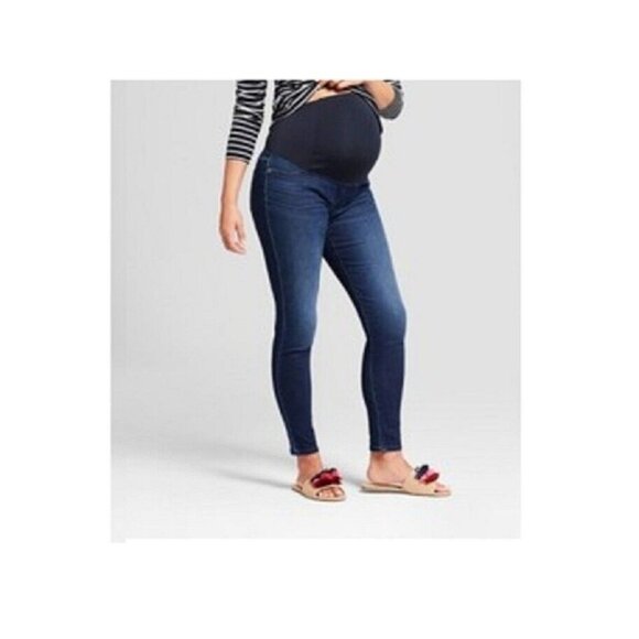 Pants Isabel & Ingrid Maternity Size 18 / 34 29" Crossover Panel Skinny Jeans - Picture 4 of 6